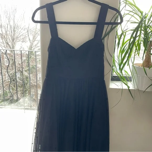 FAME AND PARTNERS Black Tulle Gown - Picture 2 of 5